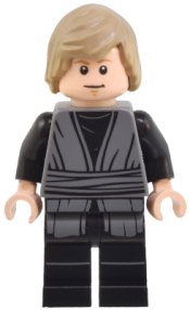 LEGO Luke Skywalker - Dark Bluish Gray Jedi Robe, Printed Legs, Shaggy Hair set