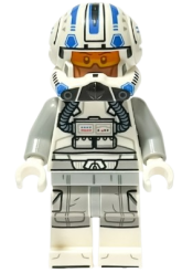 LEGO Clone Trooper Pilot Captain Jag (Phase 2) - Light Bluish Gray Arms (75402) set