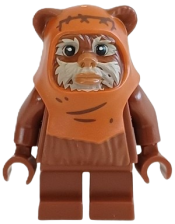 LEGO Wicket (Ewok), Molded Dark Orange Hood with Wrinkles set