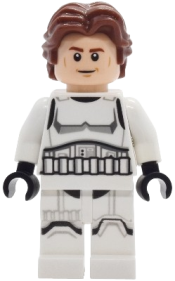 LEGO Han Solo - Stormtrooper Outfit, Printed Legs, Shoulder Belts, Smile / Angry set