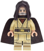 LEGO Obi-Wan Kenobi - Old, Dark Brown Hood and Spongy Cape set