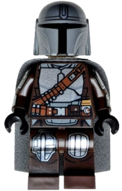 LEGO The Mandalorian / Din Djarin / 'Mando' - Silver Beskar Armor, Cape, Printed Head set