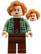 LEGO Colonel Ward - Sand Green Jacket, Reddish Brown Legs set