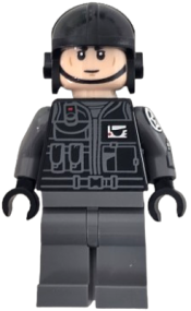 LEGO Imperial Shuttle Pilot - Light Nougat Head, Black Aviator Cap set