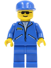 LEGO Jacket Blue - Blue Legs, Blue Cap minifigure