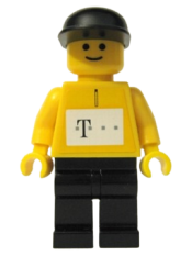 LEGO German Telekom Racing Cyclist Yellow - with Torso Stickers minifigure