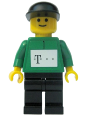 LEGO German Telekom Racing Cyclist Green - with Torso Stickers minifigure