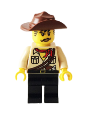 LEGO Johnny Thunder (The Lego Movie - Dark Brown Straps, White Pupils) minifigure