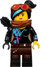 LEGO Lucy Wyldstyle with Black Quiver, Reddish Brown Scarf and Goggles, Smile / Angry minifigure