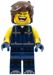 LEGO Rex Dangervest - Eyes Closed / Large Lopsided Grin with Teeth minifigure
