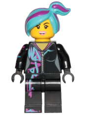 LEGO Lucy Wyldstyle with Magenta Lined Hoodie, Medium Azure and Magenta Hair, Smile / Cheerful minifigure