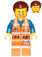 LEGO Emmet - Smile / Cheerful, Worn Uniform minifigure