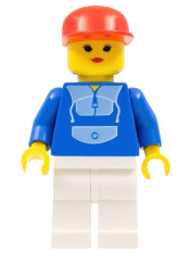 LEGO Jogging Suit, White Legs, Red Cap minifigure