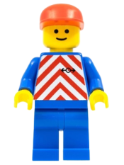 LEGO Red & White Stripes - Blue Legs, Red Cap minifigure