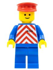 LEGO Red & White Stripes - Blue Legs, Red Hat minifigure