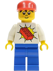 LEGO Railway Brickster with Red Brick on Chest minifigure