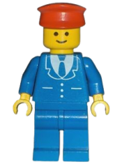 LEGO Suit with 3 Buttons Blue - Blue Legs, Red Hat minifigure