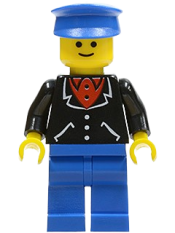 LEGO Suit with 3 Buttons Black - Blue Legs, Blue Hat minifigure