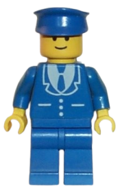 LEGO Suit with 3 Buttons Blue - Blue Legs, Blue Hat minifigure