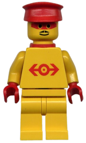 LEGO Railway Employee Lego Loco 1, Red Plastic Cape minifigure