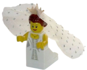 LEGO Bride with Tiara, Veil and Train minifigure