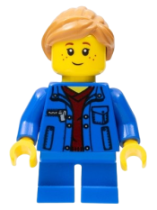 LEGO Girl, Denim Jacket, Blue Short Legs minifigure