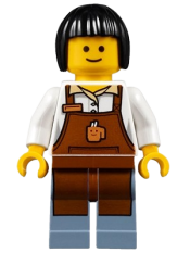 LEGO Barista with Gray Shading at Sides minifigure