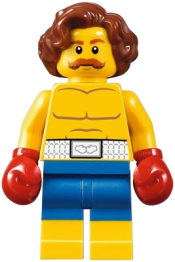 LEGO Boxer, Wavy Reddish Brown Hair minifigure