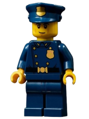 LEGO Police Officer, Smirk (1940s Era) minifigure