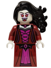 LEGO Vampire - Dark Red Dress, Black Hair set