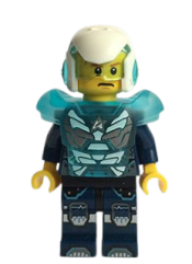 LEGO Agent Max Burns - Helmet and Armor, Dark Blue Arms minifigure