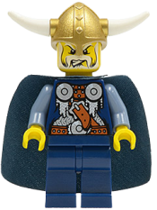 LEGO Viking Blue Chess King - Horns Glued to Helmet minifigure