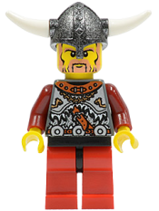 LEGO Viking Red Chess Pawn - Horns Glued to Helmet minifigure