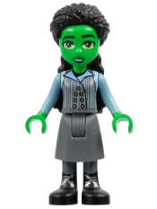 LEGO Elphaba - Mini Doll, Dark Bluish Gray Skirt, Black Boots set