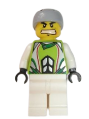 LEGO Team X-treme Daredevil 1 (REX-treme) - Sports Helmet, Plain White Legs minifigure