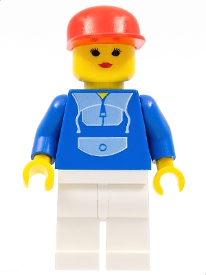 LEGO Jogging Suit, White Legs, Red Cap minifigure