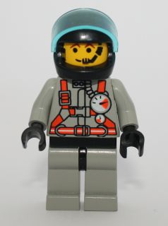 LEGO Fire - City Center 2, Light Gray Legs with Black Hips, Black Helmet minifigure