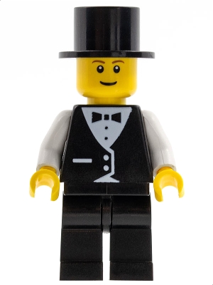LEGO Town Vest Formal - Top Hat minifigure