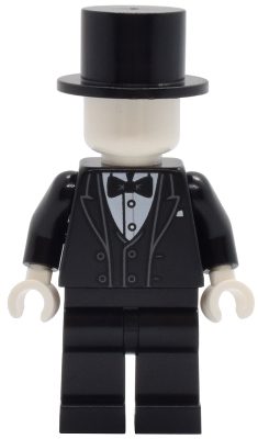 LEGO Tudor House Haberdashery Mannequin - Black Tuxedo, Legs and Top Hat minifigure