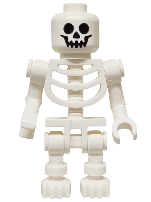 LEGO Skeleton - Standard Skull, Bent Arms, Vertical Grip Left, Horizontal Grip Right minifigure