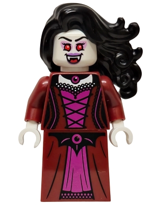 LEGO Vampire - Dark Red Dress, Black Hair minifigure