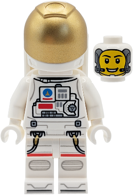 LEGO Space Shuttle Astronaut - Male, White Suit with Blue Logo, Balaclava minifigure twn555