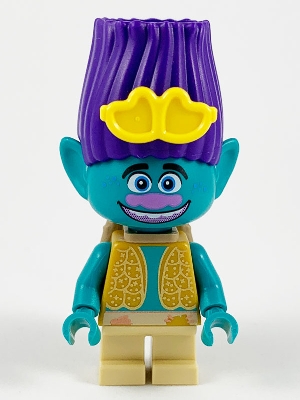 LEGO Branch with Yellow Sunglasses and Dark Tan Backpack minifigure