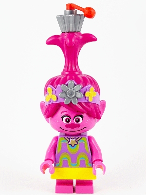 LEGO Poppy with Yellow Skirt, Flat Silver Cupcake minifigure