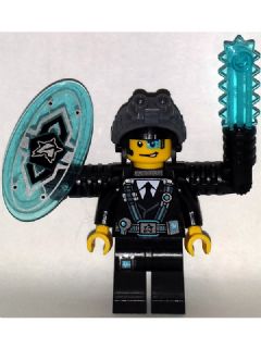 LEGO Agent Curtis Bolt Complete - Sticker on Shield minifigure