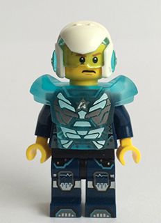 LEGO Agent Max Burns - Helmet and Armor, Dark Blue Arms minifigure