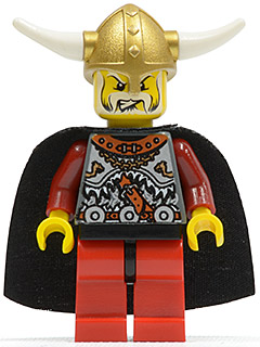 LEGO Viking Warrior 5a, Viking King - Black Cape minifigure