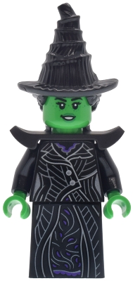 LEGO Elphaba - Minifigure, Black Coat over Dress, Hat, Shoulder Pads minifigure