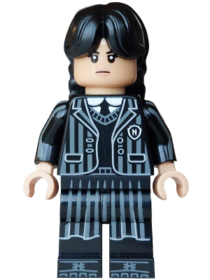 LEGO Wednesday Addams - Black and Dark Bluish Gray Nevermore Academy Uniform minifigure wed013