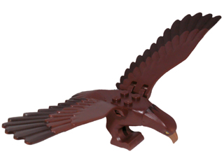 LEGO Eagle, Moveable Wings, Dark Brown Head and Tail Feathers (Gwaihir) piece
